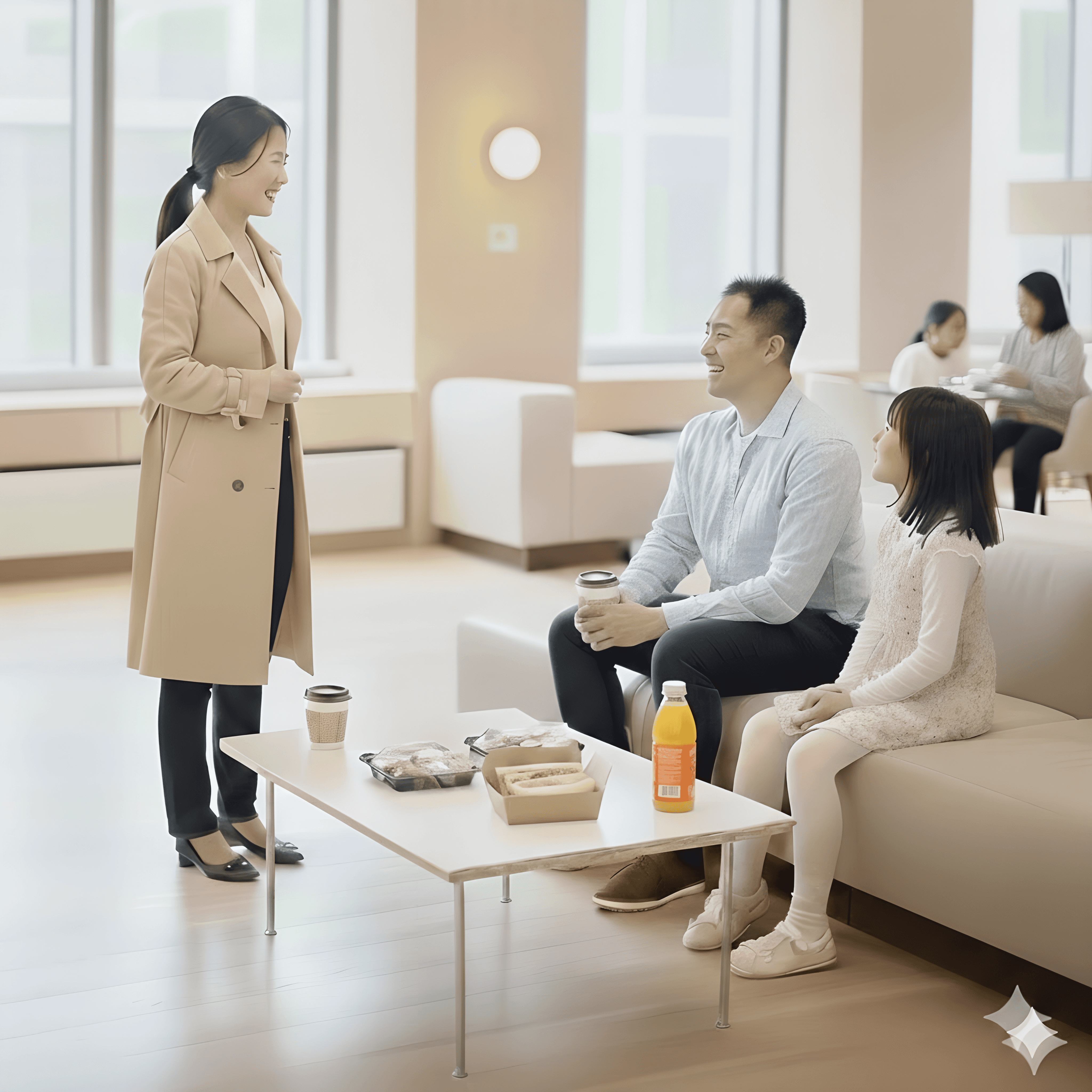 woman holding a phone and man looking at the phone. both are smiling